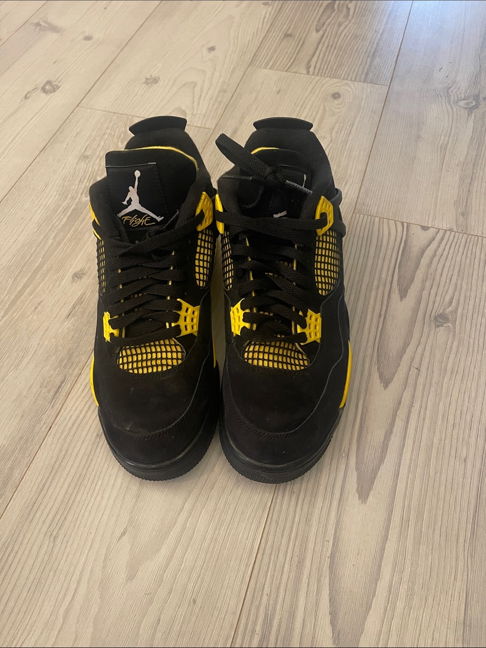 Jordan 4 Black & Yellow Men's Sneakers